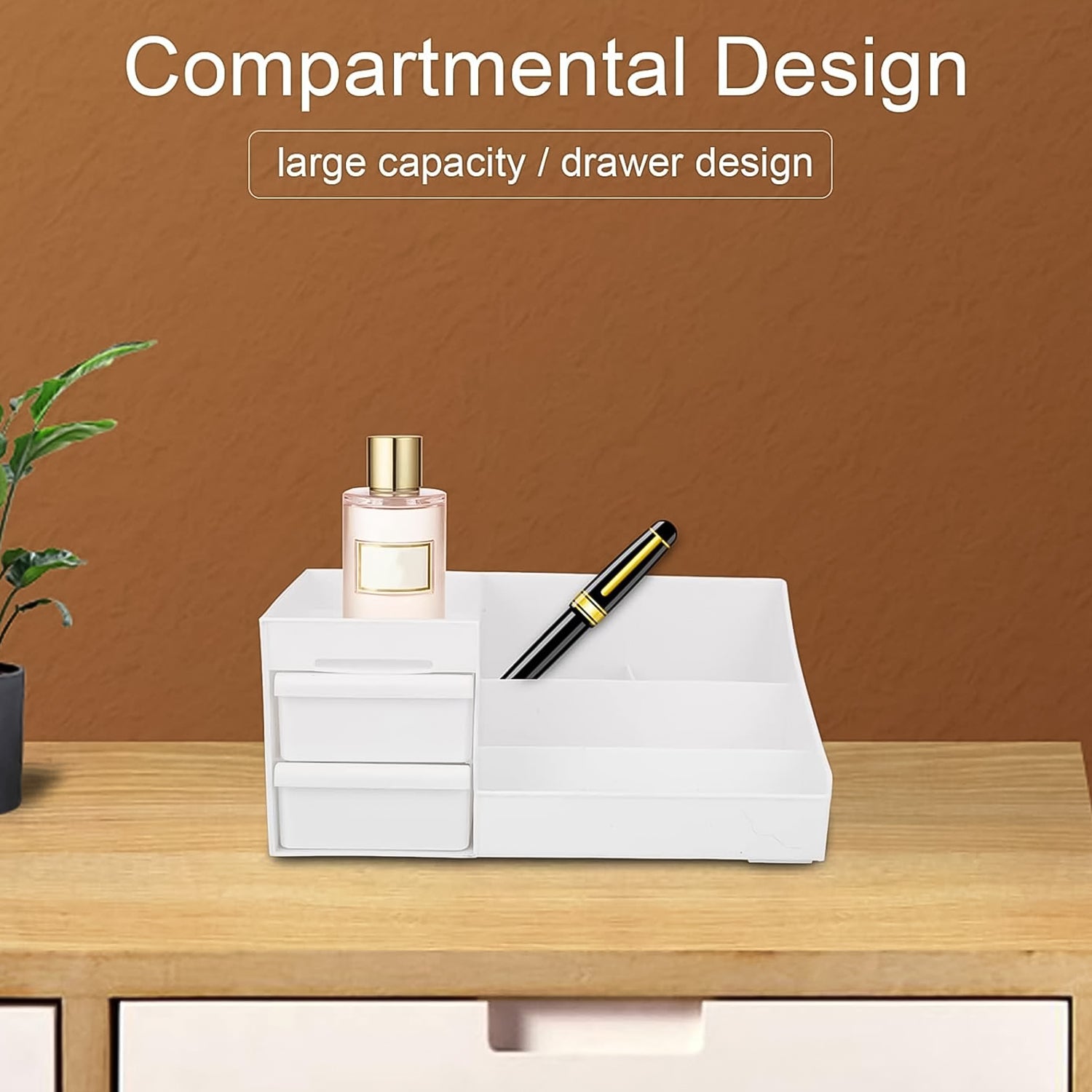 Large Capacity Desktop Cosmetic Storage Box (1 Pc  Mix Color) Large Capacity Desktop Cosmetic Storage Box (1 Pc  Mix Color)
